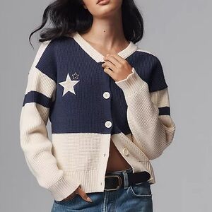 Anthropologie Daily Practice Quarterback Cardigan Sweater
